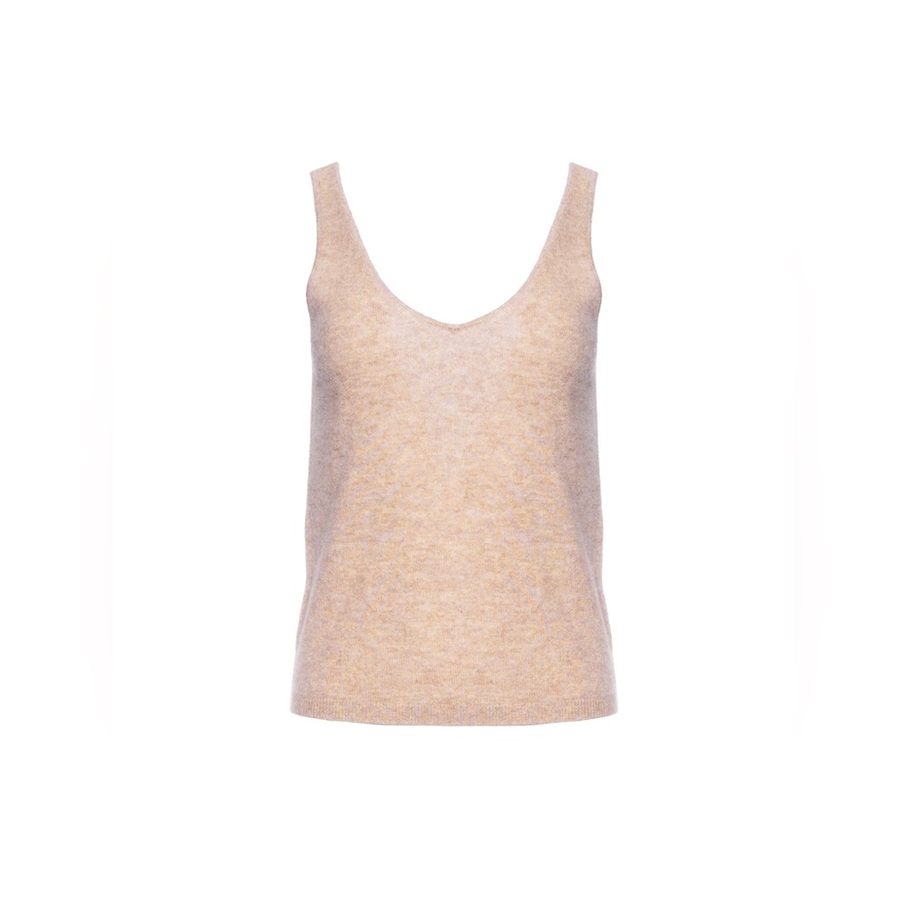 White + Warren 100% Cashmere V-Neck Tank, Size M